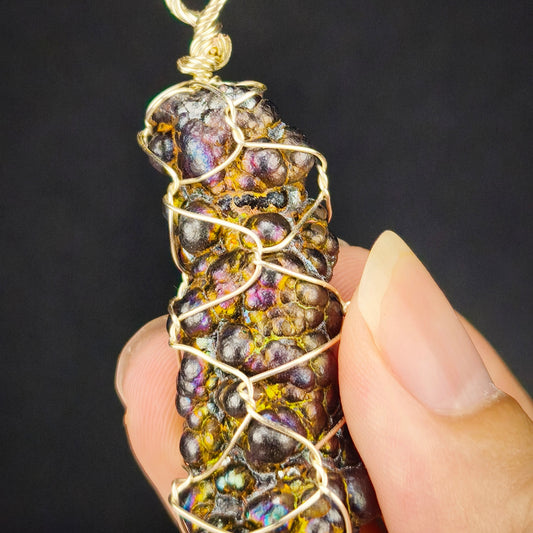 金銀柱能量吊墜｜強效招財守護｜高指向性驅小人避邪｜Goethite LekLai 力泥