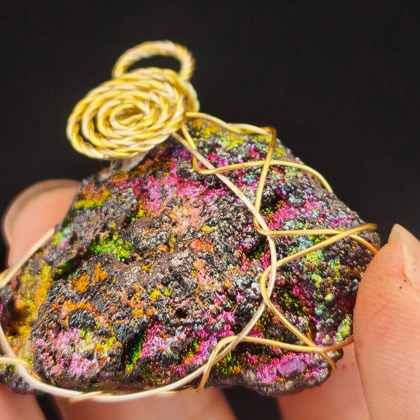 Collector-Grade Rainbow Leklai Egg Pendant | Multicolor | Wealth Luck & Ultimate Shield