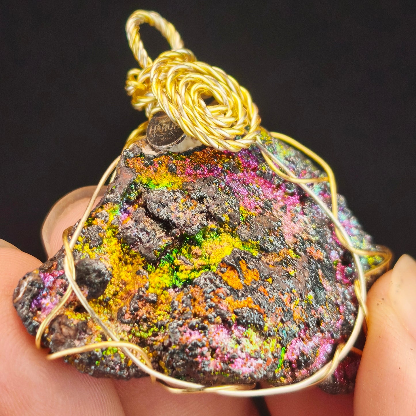 Collector-Grade Rainbow Leklai Egg Pendant | Multicolor | Wealth Luck & Ultimate Shield