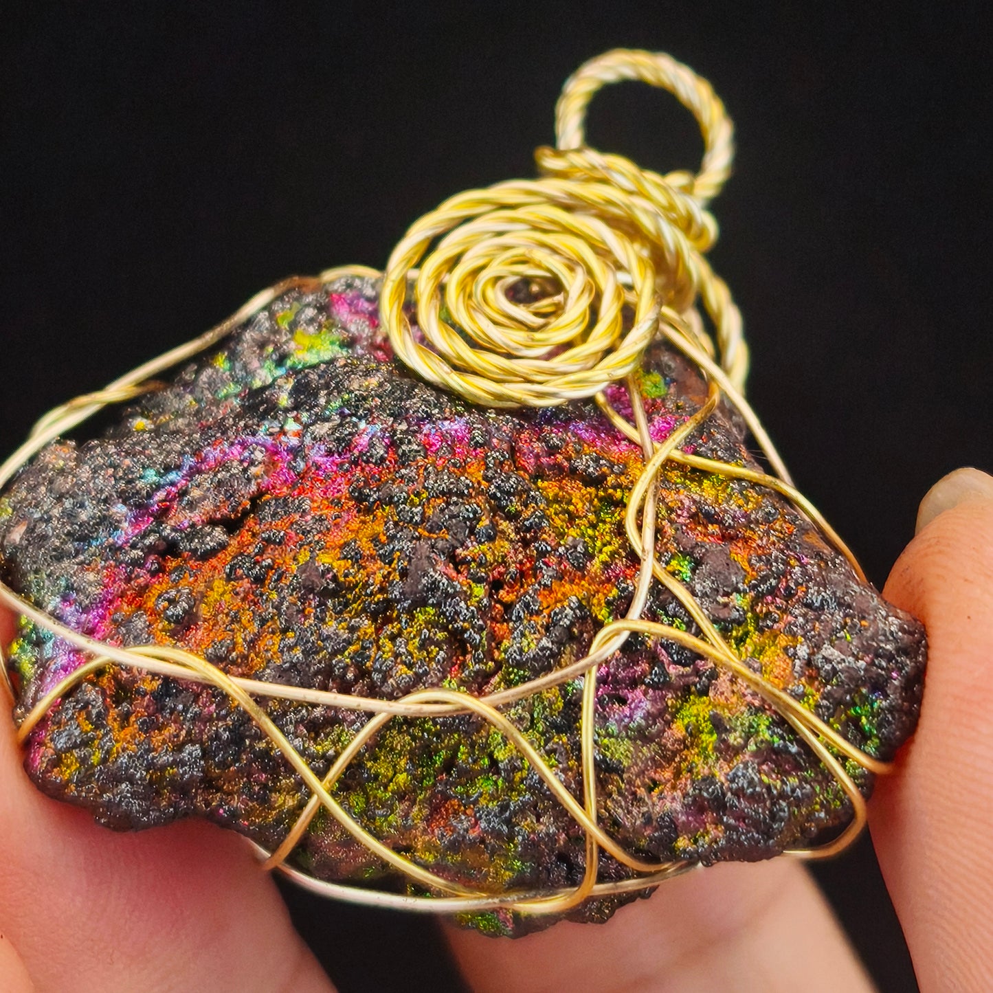 Collector-Grade Rainbow Leklai Egg Pendant | Multicolor | Wealth Luck & Ultimate Shield