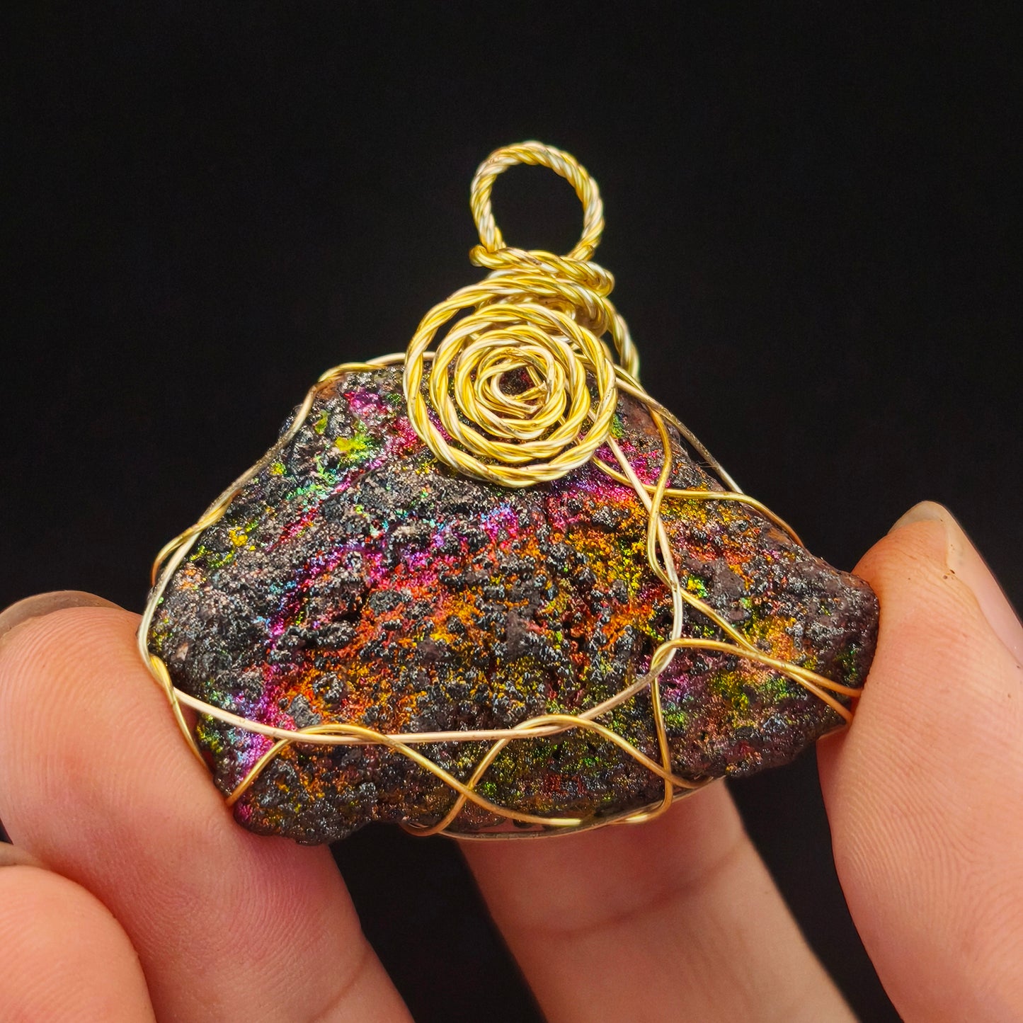 Collector-Grade Rainbow Leklai Egg Pendant | Multicolor | Wealth Luck & Ultimate Shield