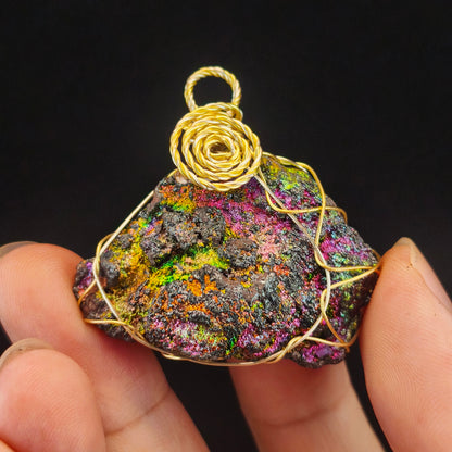Collector-Grade Rainbow Leklai Egg Pendant | Multicolor | Wealth Luck & Ultimate Shield