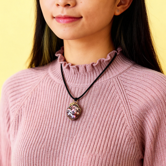 【吸引愛情能量】大佛珠吊墜 | 天然力泥活石 | 愛情・情緒・招財