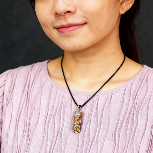 【提升財運】金銀力泥柱子 | 天然膽料 | 貴人-事業-驅小人-驅邪