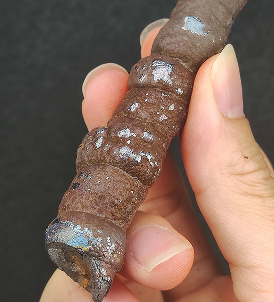 | Goethite Pillar(12cm) | Top premium rare Iridescent Goethite, Turgite, Hematite, Iridescent | COLOUR: Silver, Blue | 100% natural color |