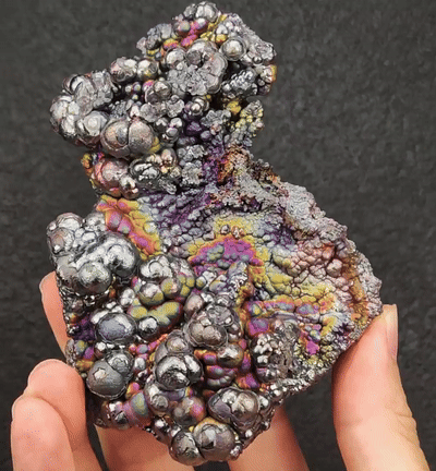 Goethite shape similar：Rainbow Sacred Beast | Top premium rare Iridescent Goethite, Turgite, Hematite, Iridescent | COLOUR: Colorful x pink x silver x gold| 100% natural color |