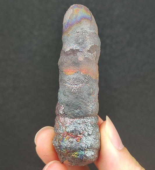 | Goethite Pillar(7cm) | Top premium rare Iridescent Goethite, Turgite, Hematite, Iridescent | COLOUR: Silver, Pink | 100% natural color |