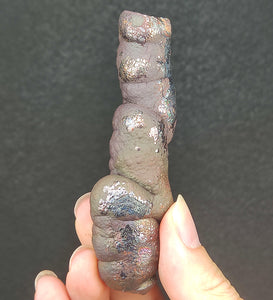 | Goethite Pillar(8cm) | Top premium rare Iridescent Goethite, Turgite, Hematite, Iridescent | COLOUR: Silver, Pink | 100% natural color |