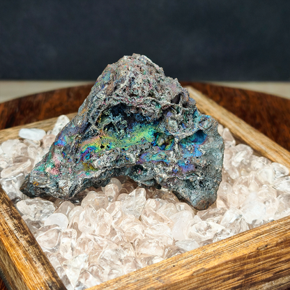 "Premium" Diamond Series Giant Bead | Stable Mountain Formation | Rare Green, Purple, and Blue Tri-Color Bloom | Malaysia Leklai