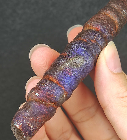 "Premium" 12cm Old-Mine Giant Buddha Pillar | Rare Gall Stone Core (Approx. 12x1.5cm) | Imperial Deep Purple, Authoritative Protection &amp; Spiritual Awareness | Natural Malaysia Living Stone