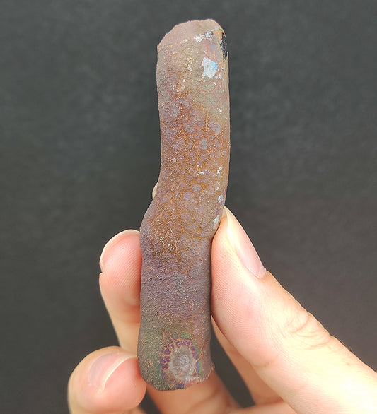 | Goethite Pillar(7.5cm) | Top premium rare Iridescent Goethite, Turgite, Hematite, Iridescent | COLOUR: Silver | 100% natural color |