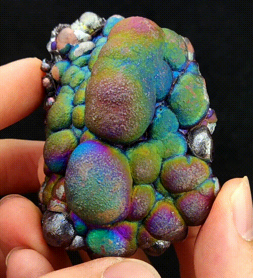 | Top premium rare Iridescent Goethite, Turgite, Hematite, Iridescent | COLOUR: Green x Blue x Silver x Red | 100% natural color |