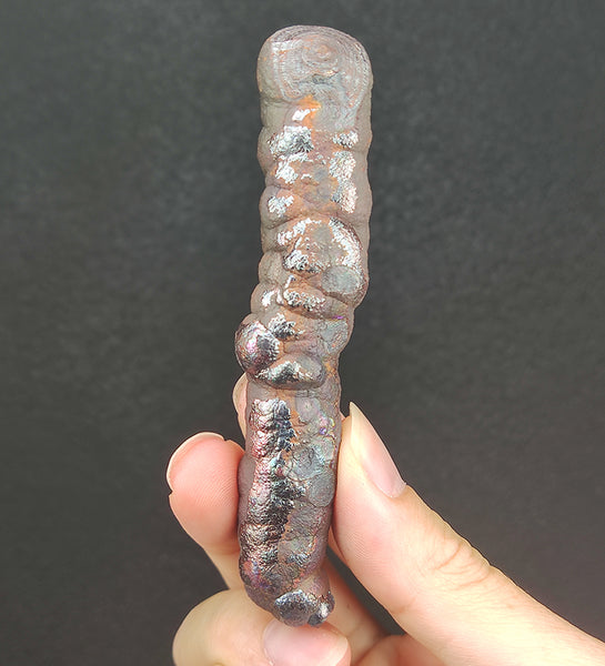 | Goethite Pillar(9.5cm) | Top premium rare Iridescent Goethite, Turgite, Hematite, Iridescent | COLOUR: Silver, Pink | 100% natural color |