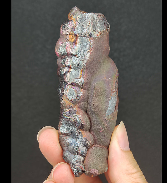 | Goethite Pillar(8cm) | Top premium rare Iridescent Goethite, Turgite, Hematite, Iridescent | COLOUR: Silver, Pink | 100% natural color |