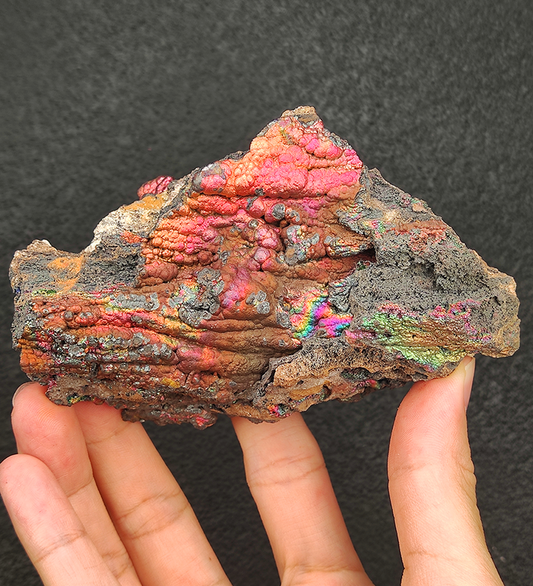 | Top premium rare Iridescent Goethite, Turgite, Hematite, Iridescent | COLOUR: Orange x Pink | 100% natural color |