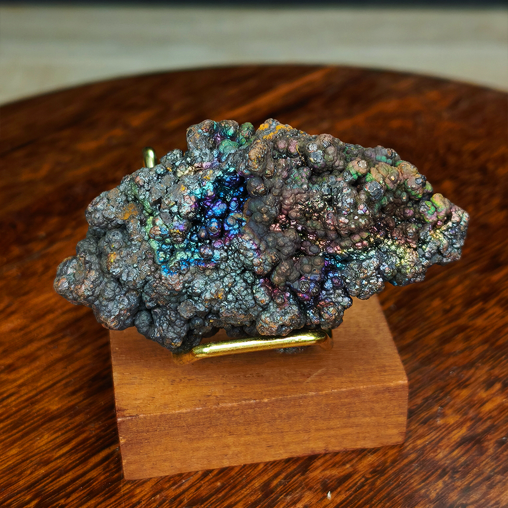 Premium Old Mine Rainbow Leklai Gall | Rare Sky Blue Iridescence (Approx. 8x4cm) | Deep Aura Calibration, Turning Stagnation into Flow | Concentrated Energy Core | Natural Malaysia Living Stone