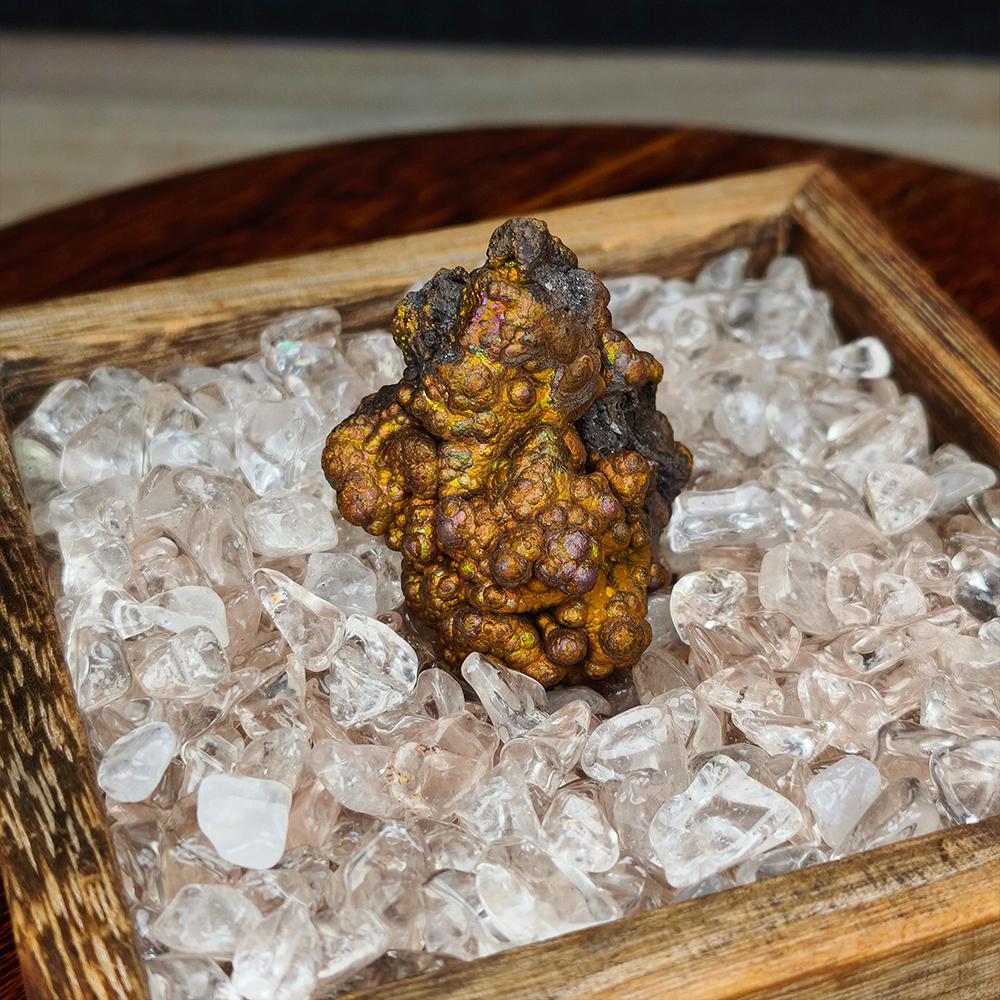Premium Gold Giant Bead Leklai | Rare Old Mine Gall Core Stone (Approx. 5.5x4cm) | Powerful Wealth Enhancement & Attraction of Abundance | Stable Money Flow, Energy Core Engine | Natural Malaysia Living Stone