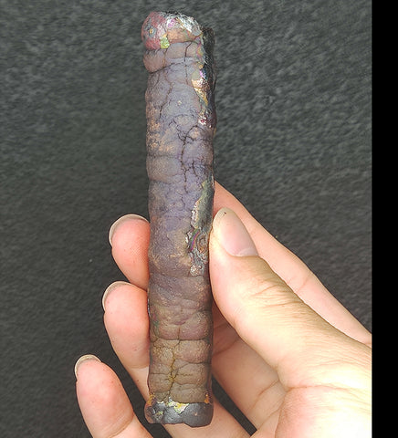 | Goethite Pillar(10cm) | Top premium rare Iridescent Goethite, Turgite, Hematite, Iridescent | COLOUR: Silver | 100% natural color |