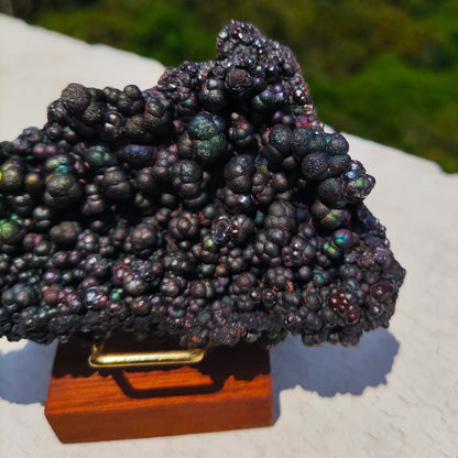 | Goethite Pillar(11cm) | Top premium rare Iridescent Goethite, Turgite, Hematite, Iridescent | COLOUR: Gold x Pink x Green | 100% natural color |
