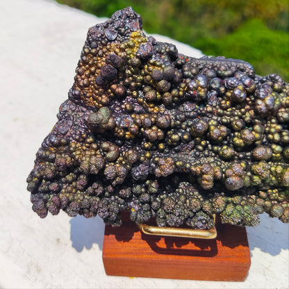 | Goethite Pillar(11cm) | Top premium rare Iridescent Goethite, Turgite, Hematite, Iridescent | COLOUR: Gold x Pink x Green | 100% natural color |