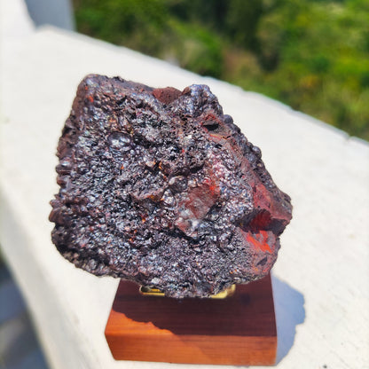 | Top premium rare Iridescent Goethite, Turgite, Hematite, Iridescent | COLOUR: Silver black ,Turgite with black Calcite | 100% natural color |