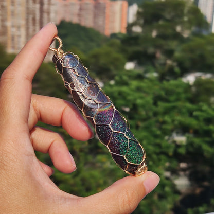 彩虹色  頂級 大佛系 亞嚕家大佛柱吊墜 力泥活石 膽料