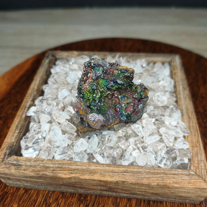 七彩力泥活石 | 能量原石擺件 (約 4.5x4cm) | 全效氣場守護與空間淨化 | 招財招貴人、多維好運吸引 | 馬來西亞天然力泥