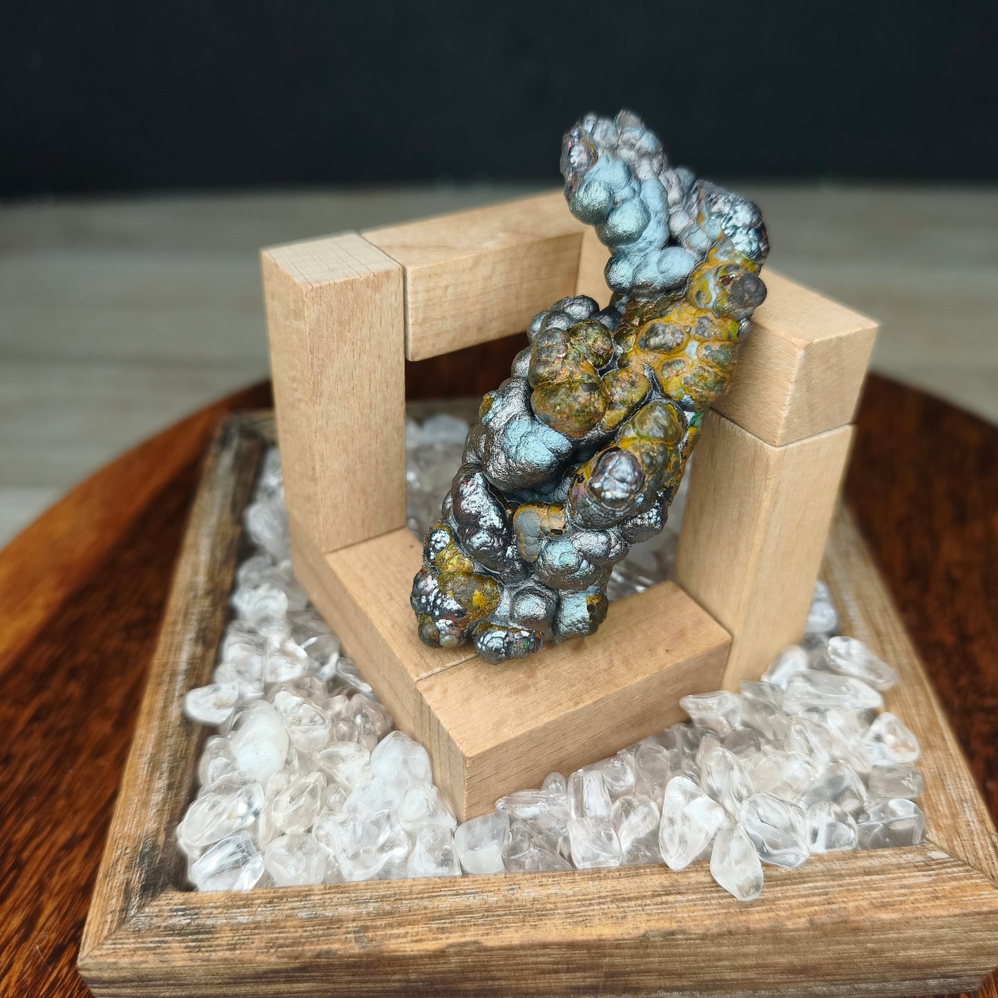 Gold Silver Pillar Seahorse | Natural Gold & Silver | Wealth Luck & Career Breakthrough