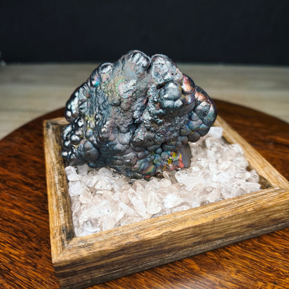 顶级亚噜家大佛珠力泥 |「一碗饭」造型能量摆件 (约 9cm) | 稳定型财运与生活丰盛 | 人缘带财 (粉红x金黄) | 马来西亚天然老矿胆料