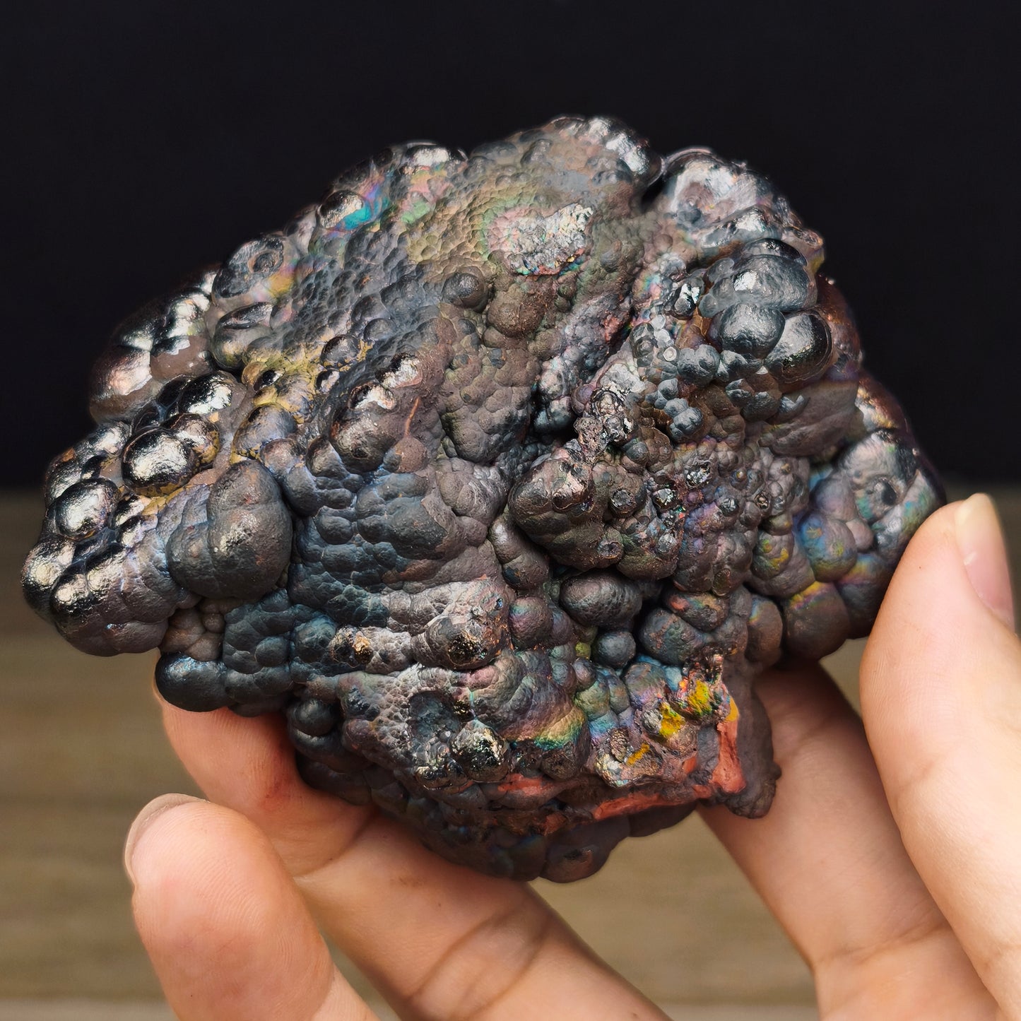 顶级亚噜家大佛珠力泥 |「一碗饭」造型能量摆件 (约 9cm) | 稳定型财运与生活丰盛 | 人缘带财 (粉红x金黄) | 马来西亚天然老矿胆料