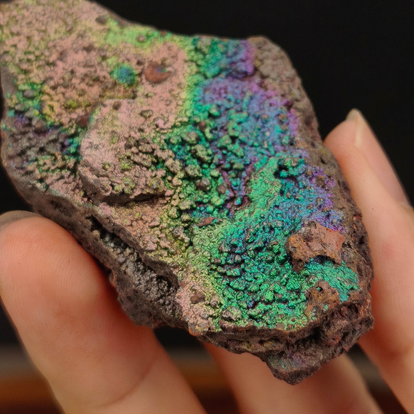 Premium Rainbow Leklai Living Stone | Green × Pink × Purple Energy Combo (Approx. 7x3.5cm) | Stable Growth Frequency & Holistic Alignment | Career, Relationships & Emotional Balance | Natural Malaysia Raw Ore