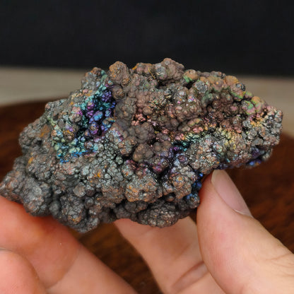 Premium Old Mine Rainbow Leklai Gall | Rare Sky Blue Iridescence (Approx. 8x4cm) | Deep Aura Calibration, Turning Stagnation into Flow | Concentrated Energy Core | Natural Malaysia Living Stone