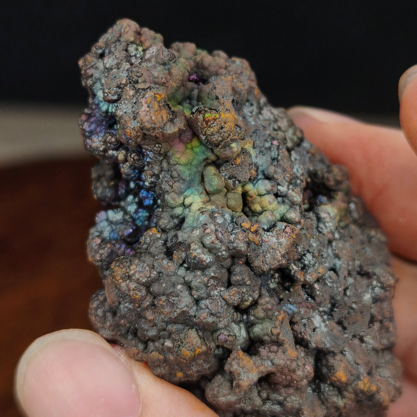 Premium Old Mine Rainbow Leklai Gall | Rare Sky Blue Iridescence (Approx. 8x4cm) | Deep Aura Calibration, Turning Stagnation into Flow | Concentrated Energy Core | Natural Malaysia Living Stone