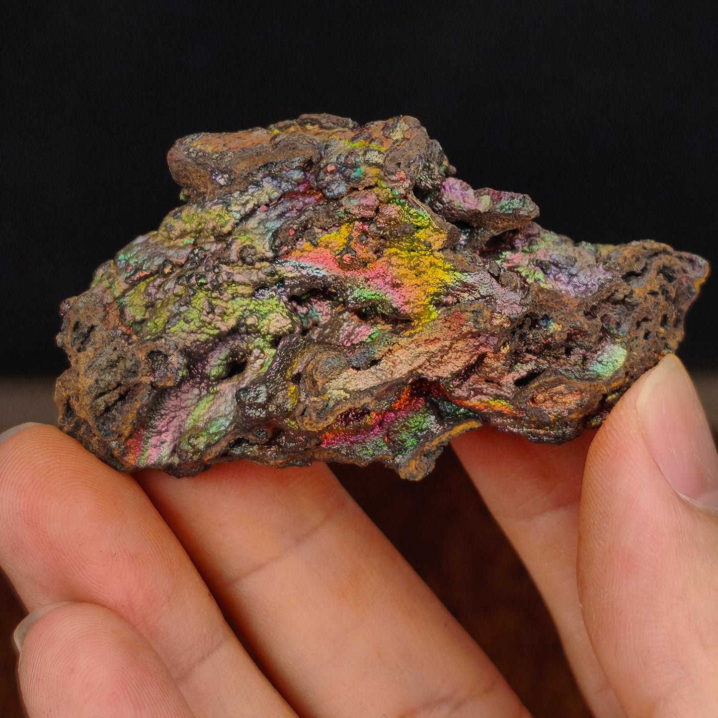 Premium Five-Color Rainbow Leklai | Full-Spectrum Luck Enhancement Ornament (Approx. 6x3.5cm) | Gold×Green×Pink×Blue×Purple Energy Calibration | Synchronized Flow of Career, Love & Wealth | Natural Malaysia Living Stone