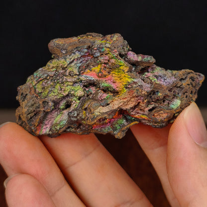 Premium Five-Color Rainbow Leklai | Full-Spectrum Luck Enhancement Ornament (Approx. 6x3.5cm) | Gold×Green×Pink×Blue×Purple Energy Calibration | Synchronized Flow of Career, Love & Wealth | Natural Malaysia Living Stone