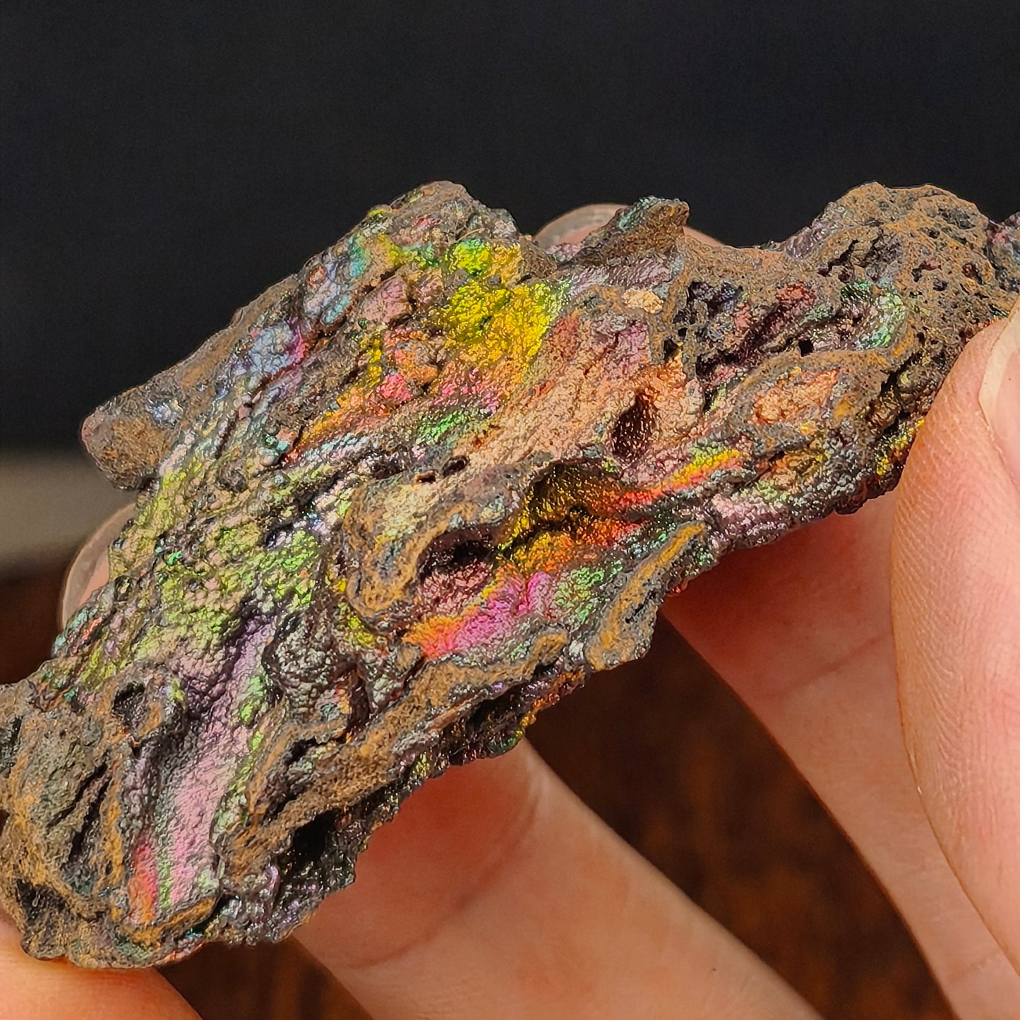 Premium Five-Color Rainbow Leklai | Full-Spectrum Luck Enhancement Ornament (Approx. 6x3.5cm) | Gold×Green×Pink×Blue×Purple Energy Calibration | Synchronized Flow of Career, Love & Wealth | Natural Malaysia Living Stone