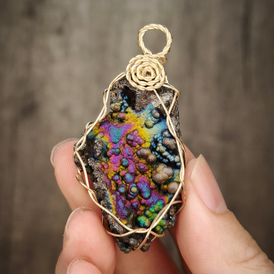 「頂級」大佛珠吊墜 | 圓潤膽料精華| 藍金紫綠銀五色爆色顯化 | 穩固事業生機、招財守財、智慧覺知與全方位避小人屏蔽 | 馬來西亞力泥