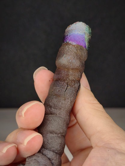 「收藏級」大佛柱 | 超重量級長款精華 (約 高19cm) | 造型：天賜人參 / 魔法權杖 (圓頭) | 極罕見紫藍老礦 | 強力驅逐小人、強效招財、建立防禦保護網 | 馬來西亞力泥
