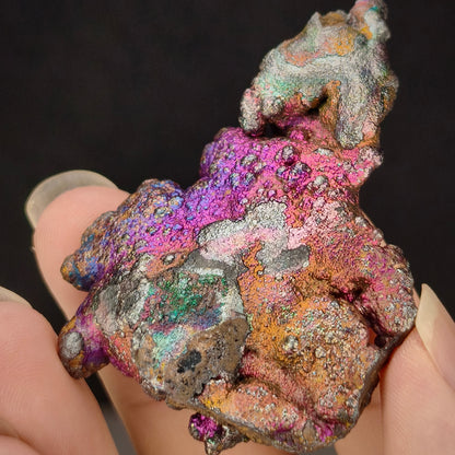 收藏級七彩力泥膽｜五彩（綠紫粉藍銀）｜力泥活石｜Leklai Iridescent Goethite｜HARUKA