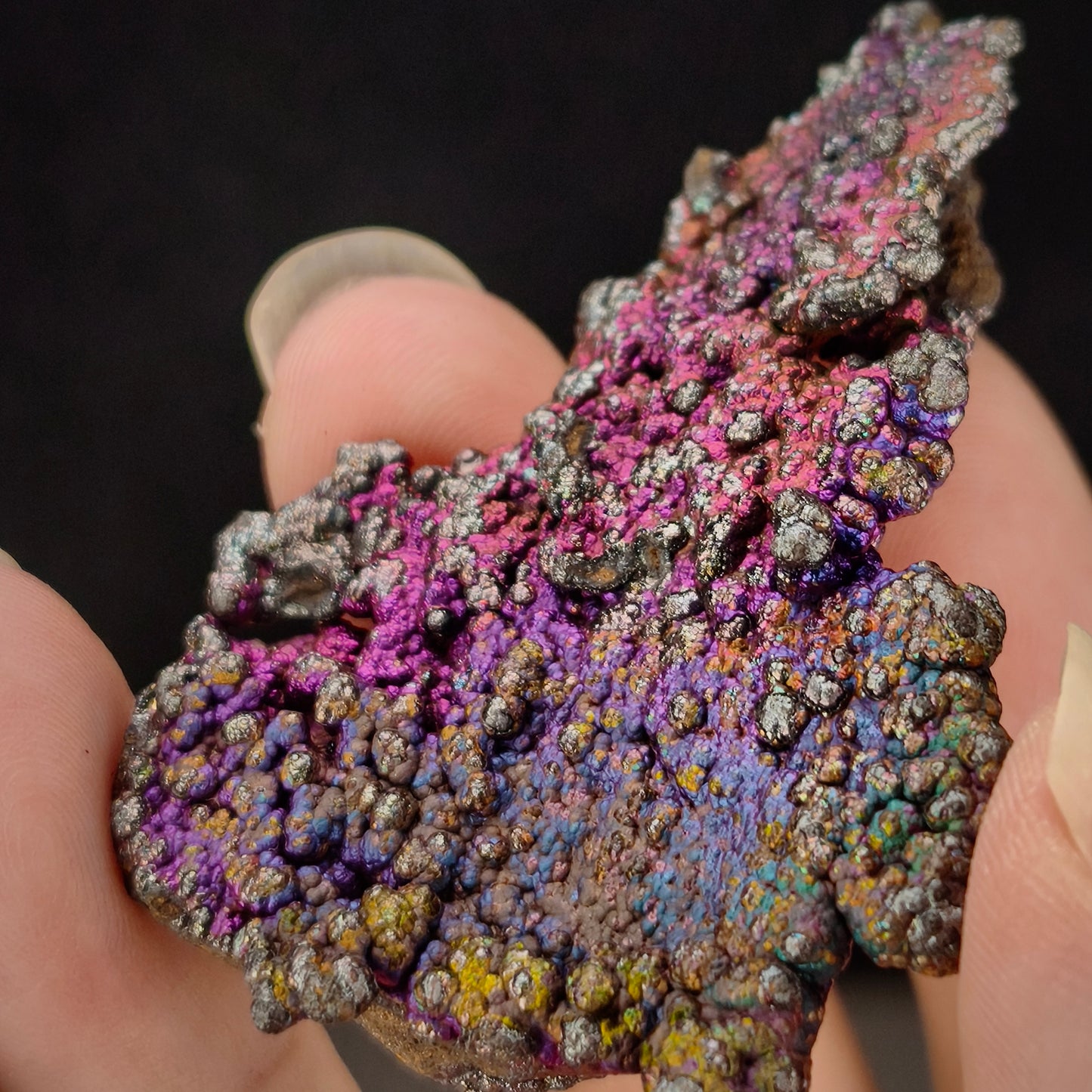 收藏級七彩力泥膽｜五彩（綠紫粉藍銀）｜力泥活石｜Leklai Iridescent Goethite｜HARUKA
