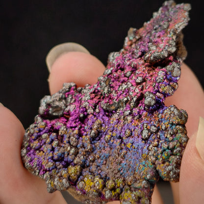 收藏級七彩力泥膽｜五彩（綠紫粉藍銀）｜力泥活石｜Leklai Iridescent Goethite｜HARUKA