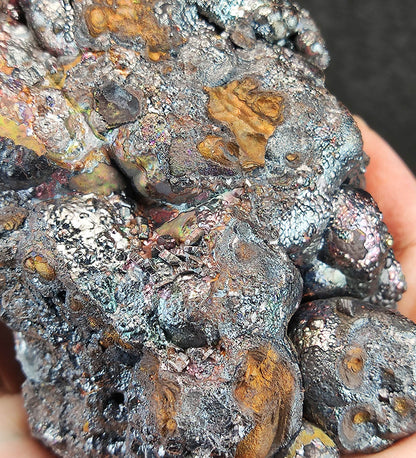 Top Grade Malaysia Leklai | Dolphin Shape | Rare Large Blue Calcite | Bead-Shape Core | Gold, Blue, Green, Silver Hues | Wealth & Health Anchor
