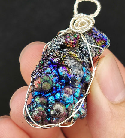 | Collector Grade | Blue Malaysia Natural Leklai Pendant | Silver x Blue Duo | Premium Aged Core | Calm Decision Making & Powerful Shielding | Pendent or Keychain