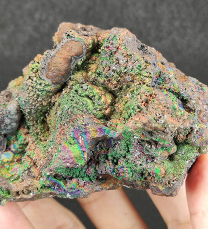 Mountain Shape Malaysia Leklai | Bling Bling Rainbow Core | Pink, Blue, Purple, Green Luster | Aura Cleansing & Luck Enhancement | Natural Energy Living Stone
