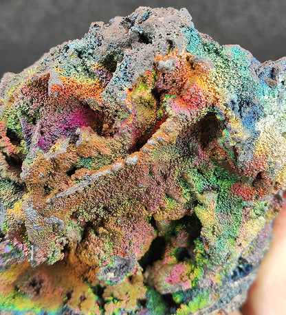 Mountain Shape Malaysia Leklai | Bling Bling Rainbow Core | Pink, Gold, Blue, Green Luster | Wealth Attraction & Aura Stability | Natural Living Stone