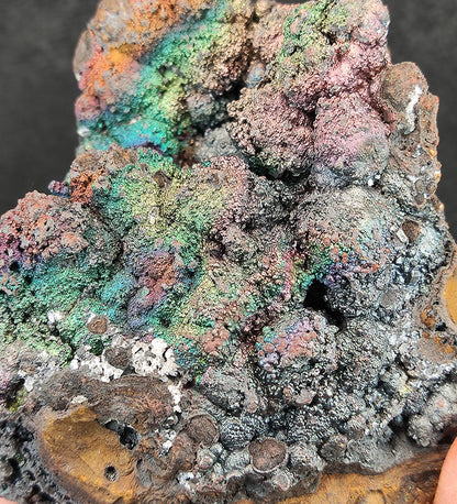 Bead-Shape Malaysia Leklai | Bling Bling Rainbow Core | Pink, Green, Silver Luster | Wealth Attraction & Anti-Gossip | Natural Energy Living Stone