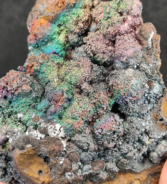 | Top premium rare Iridescent Goethite, Turgite, Hematite, Iridescent | COLOUR: Pink, Green, Silver with White Quartz,Crystal | 100% natural color |