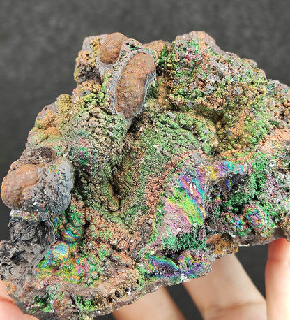 Mountain Shape Malaysia Leklai | Bling Bling Rainbow Core | Pink, Blue, Purple, Green Luster | Aura Cleansing & Luck Enhancement | Natural Energy Living Stone