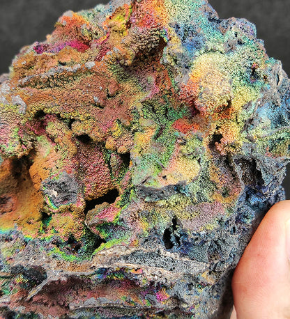 Mountain Shape Malaysia Leklai | Bling Bling Rainbow Core | Pink, Gold, Blue, Green Luster | Wealth Attraction & Aura Stability | Natural Living Stone