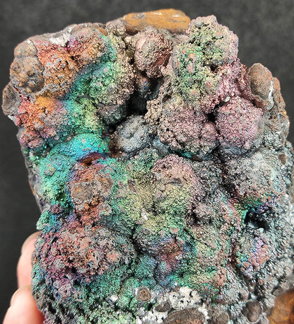 Bead-Shape Malaysia Leklai | Bling Bling Rainbow Core | Pink, Green, Silver Luster | Wealth Attraction & Anti-Gossip | Natural Energy Living Stone